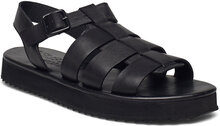 Slhbob Leather Fisherman Sandal B Shoes Summer Shoes Sandals Black Selected Homme