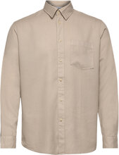 Slhregpastel-Linen Shirt Ls W Shirts Linen Shirts Beige Selected Homme*Betinget Tilbud