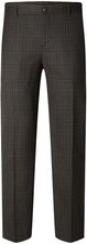 Slhslim-Neil Brwn Navy Chk Trs B Bottoms Trousers Formal Brown Selected Homme