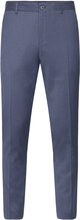 Slhslim-Neil Blue Check Trs Bottoms Trousers Formal Navy Selected Homme
