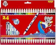 Fiberpennor Dubbelspets 24-P Toys Creativity Drawing & Crafts Drawing Coloured Pencils Multi/patterned Sense