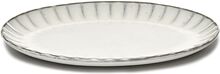 Plate Oval S Inku By Sergio Herman Set/2 Home Tableware Serving Dishes Serving Platters Cream Serax