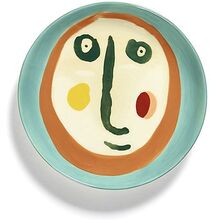 Plate Xs Face 2 Feast By Ottolenghi Set/4 Home Tableware Plates Small Plates Multi/patterned Serax