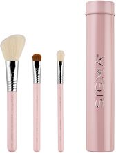 Essential Trio Brush Set - Pink Beauty WOMEN Makeup Makeup Brushes Brush Set Rosa SIGMA Beauty*Betinget Tilbud