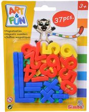 Art & Fun Magnetic Numbers/Signs Toys Puzzles And Games Puzzles Pedagogical Puzzles Multi/patterned Simba Toys
