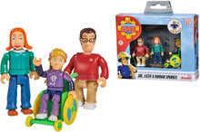 Fireman Sam - Sparkes Family Figurine Set Toys Playsets & Action Figures Movies & Fairy Tale Characters Multi/patterned Brandmand Sam