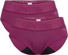 Sloggi Period Pants Hipster Medium Flow 2P Lingerie Panties Period Panties Purple Sloggi