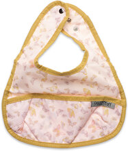 Eating Bib, Small W. Pocket, Butterfly Home Meal Time Bibs Sleeveless Bibs Rosa Smallstuff*Betinget Tilbud