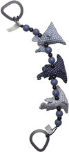 Strollerchain, Fabric Elephants, Blue/ Dark Blue Baby & Maternity Strollers & Accessories Stroller Toys Silver Smallstuff