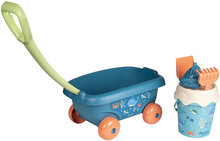 Green Hand Cart W. Sand Bucket Set Toys Outdoor Toys Sand Toys Multi/patterned Smoby