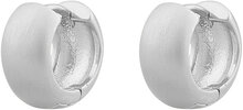 Avenue Small Wide Round Ear Accessories Jewellery Earrings Hoops Sølv SNÖ Of Sweden*Betinget Tilbud