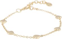 Brooklyn Heart Chain Brace Accessories Jewellery Bracelets Chain Bracelets Gold SNÖ Of Sweden