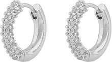 Brooklyn Ring Ear Accessories Jewellery Earrings Hoops Silver SNÖ Of Sweden
