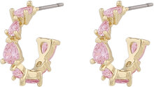 Ashley Small Oval Ear Accessories Jewellery Earrings Hoops Pink SNÖ Of Sweden