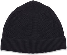 Co/Pe Knit Cap Accessories Headwear Beanies Svart SNOW PEAK*Betinget Tilbud