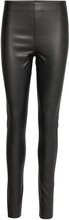 Slkaylee Pu Leggings Bottoms Trousers Leather Leggings-Bukser Black Soaked In Luxury
