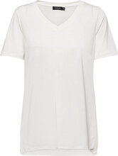 Slcolumbine Over T-Shirt Ss T-shirts & Tops Short-sleeved Hvit Soaked In Luxury*Betinget Tilbud