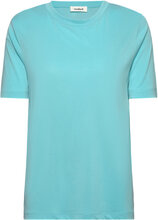 Slcolumbine Loose Fit Tee Tops T-shirts & Tops Short-sleeved Blue Soaked In Luxury