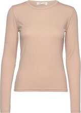 T-Shirt Long Sleeve Tops T-shirts & Tops Long-sleeved Beige Sofie Schnoor