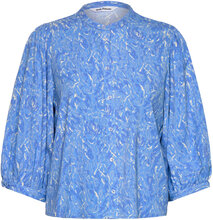 Srbriella Elma Shirt Tops Blouses Long-sleeved Blue Soft Rebels