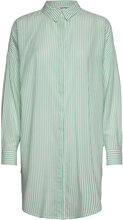 Srallysia Freedom Long Shirt Stripe Tops Shirts Long-sleeved Green Soft Rebels