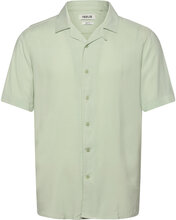 Sdfaye Shirt Tops Shirts Short-sleeved Green Solid