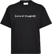 Anya Love & Tragedy T-Shirt T-shirts Short-sleeved Svart Soulland*Betinget Tilbud