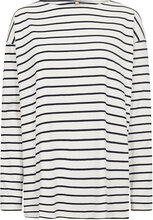 Sc-Derby Stripe Tops T-shirts & Tops Long-sleeved White Soyaconcept