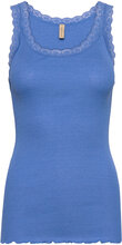 Sc-Sarona T-shirts & Tops Sleeveless Blå Soyaconcept*Betinget Tilbud