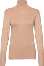 Sc-Dollie 145 - Pullover Høyhalset Pologenser Beige Soyaconcept*Betinget Tilbud