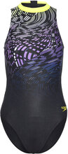Womens Printed Hydrasuit Sport Swimsuits Black Speedo