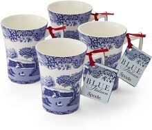 Blue Italian Mug 4-Pack Home Tableware Cups & Mugs Coffee Cups Blue Spode