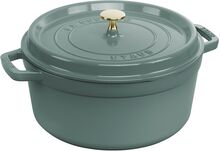 Gryta 26 Cm, Støbejern, Eukalyptus Home Kitchen Pots & Pans Casserole Dishes Green STAUB