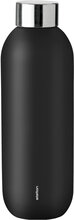 Keep Cool Termoflaske 0.6 L. Black Home Kitchen Water Bottles Svart Stelton*Betinget Tilbud