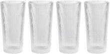Pilastro Long Drink Glass 0.3 L. 4 Pcs Clear Home Tableware Glass Cocktail Glass Nude Stelton