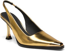 Eiffel, 1963 Metal Cap Sling Back Shoes Heels Pumps Sling Backs Gold STINE GOYA