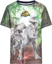 Short-Sleeved T-Shirt T-shirts Short-sleeved Multi/mønstret Jurassic World*Betinget Tilbud