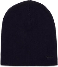 Knitted Logo Beanie Hat Accessories Headwear Beanies Black Superdry