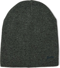 Knitted Logo Beanie Hat Accessories Headwear Beanies Grey Superdry