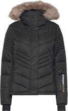 Ski Luxe Puffer Jacket Outerwear Sport Jackets Quilted Jackets Svart Superdry Sport*Betinget Tilbud