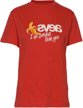 Everyday Tee - I Go Bananas T-shirts & Tops Short-sleeved Rød Svea*Betinget Tilbud