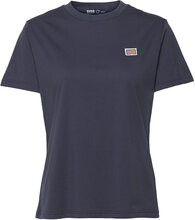 W. Svea Logo Tee Tops T-shirts & Tops Short-sleeved Navy Svea