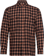 Clive Classic Shirt Tops Shirts Casual Brown Swedteam
