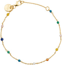 Santa Monica Multicolour Bracelet Gold Accessories Jewellery Bracelets Chain Bracelets Gull Syster P*Betinget Tilbud