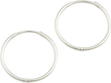 Beloved Medium Hoops Silver Accessories Jewellery Earrings Hoops Sølv Syster P*Betinget Tilbud