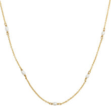 Treasure Multi Pearl Necklace Gold Accessories Jewellery Necklaces Chain Necklaces Gold Syster P