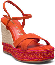Women Sandals Sandalette Med Klack Espadrilles Red Tamaris