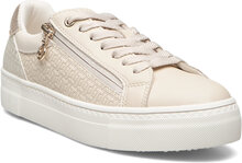 Women Lace-Up Låga Sneakers Beige Tamaris