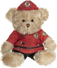 Firebrigade Teddy, Glenn Toys Soft Toys Teddy Bears Beige Teddykompaniet