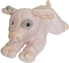 Teddy Farm, Lying Pig Toys Soft Toys Stuffed Animals Pink Teddykompaniet
